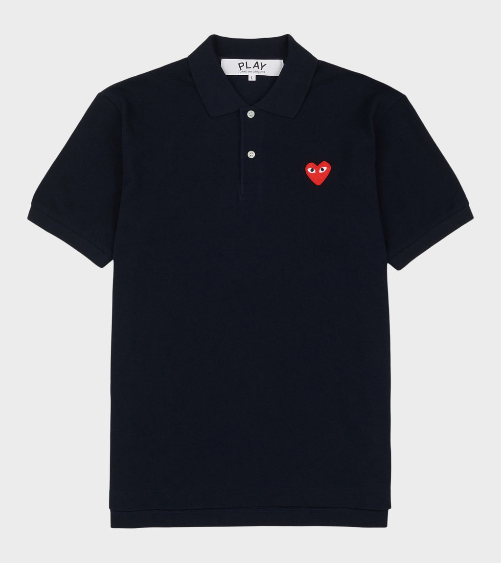 U Red Heart S/S Polo Navy