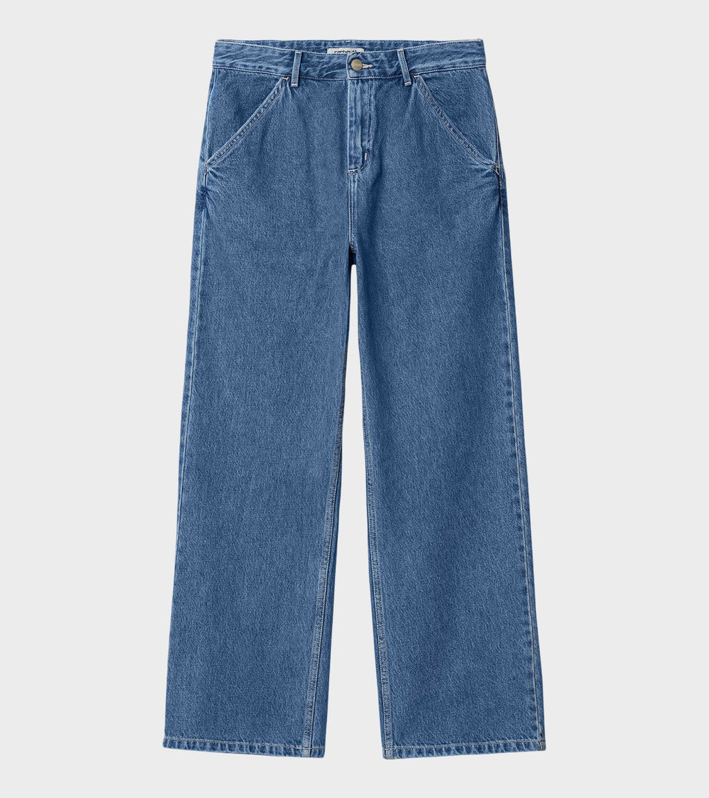 W Simple Pant Stone Washed Blue