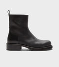 Waxed Leather Boots Black