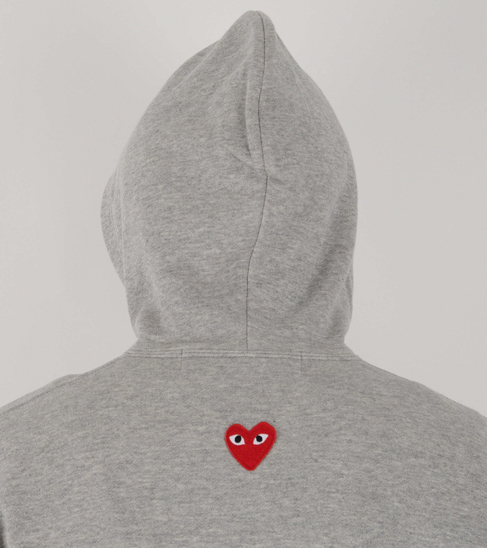 U Backside Red Heart Hoodie Grey