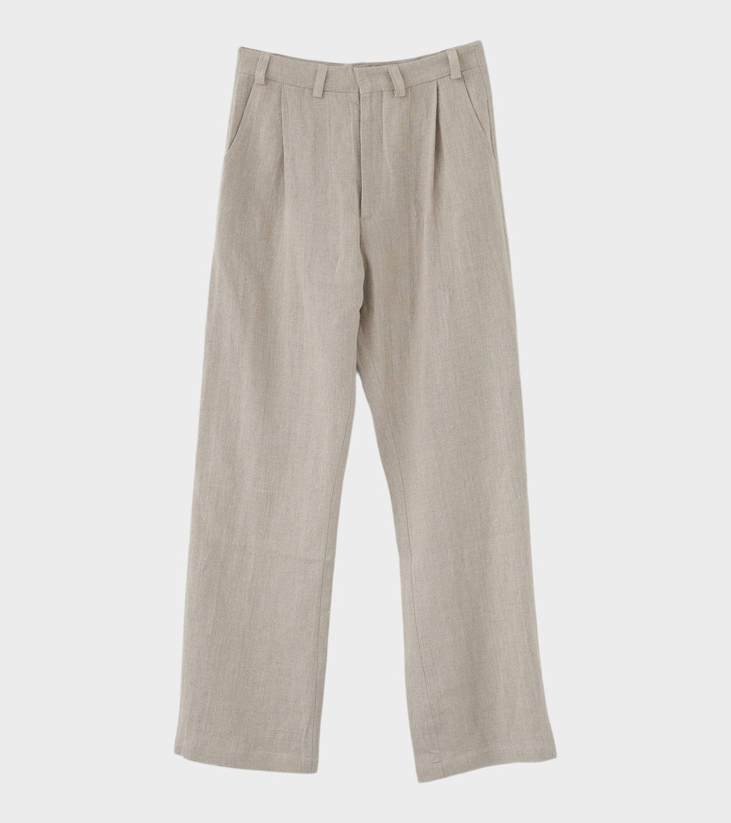 Linen Box Trousers Nature
