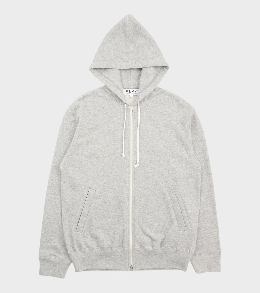 U Backside Red Heart Hoodie Grey