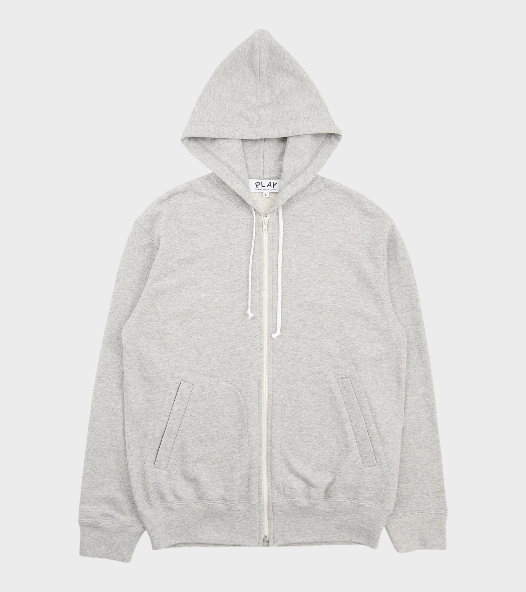 U Backside Red Heart Hoodie Grey