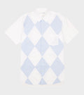 Patchwork Shirt White/Light Blue