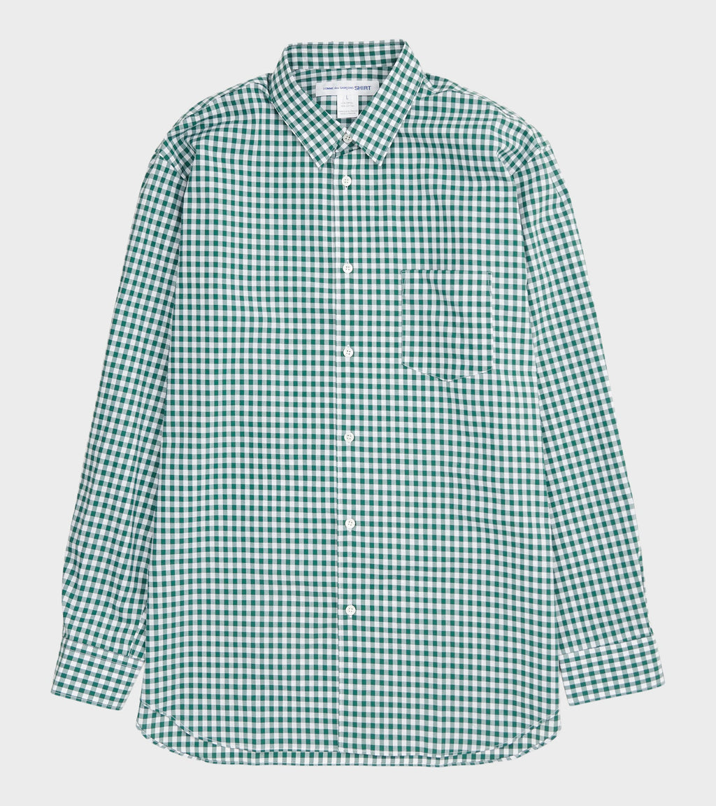 Check Shirt Dark Green/White