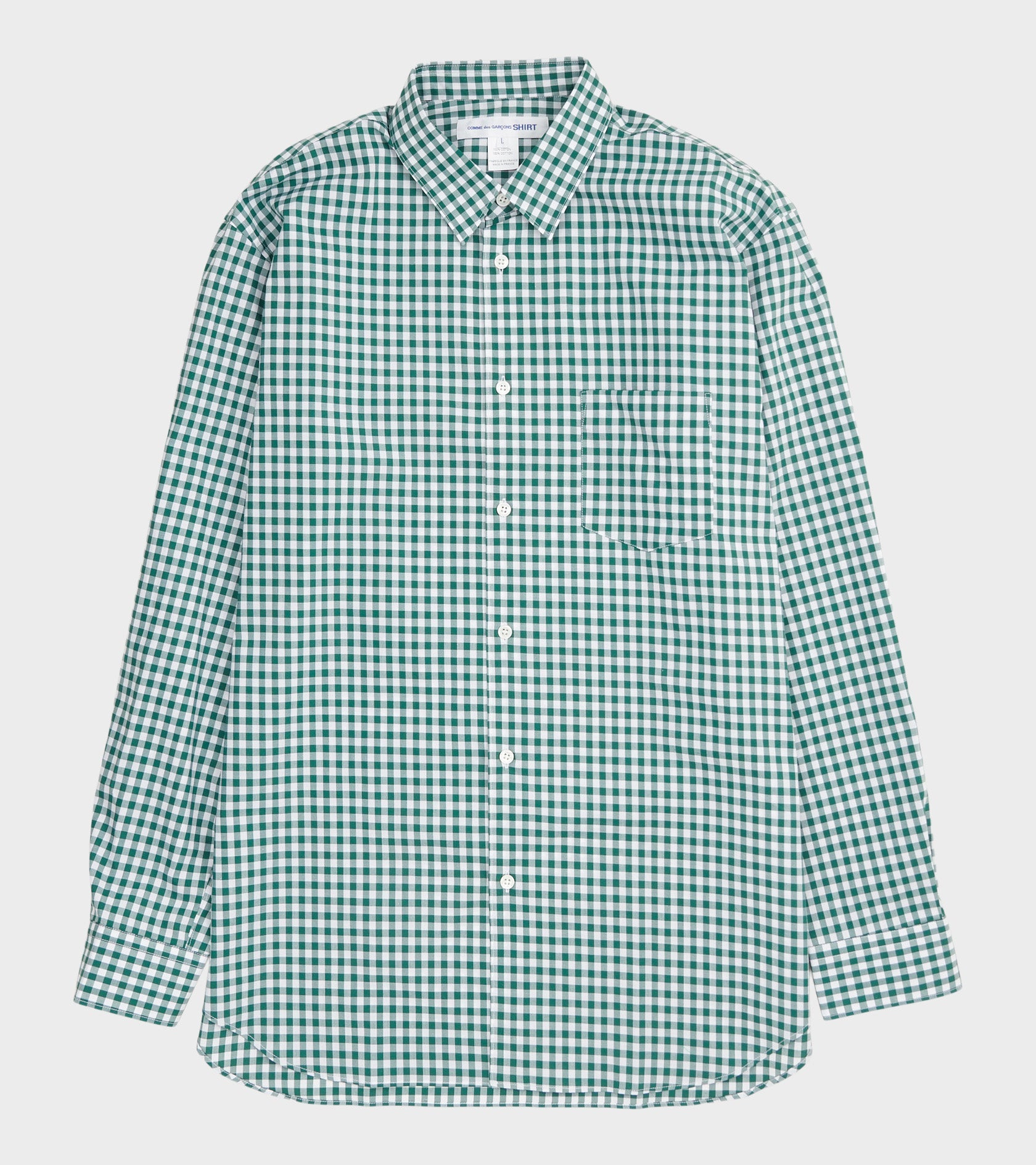 Check Shirt Dark Green/White