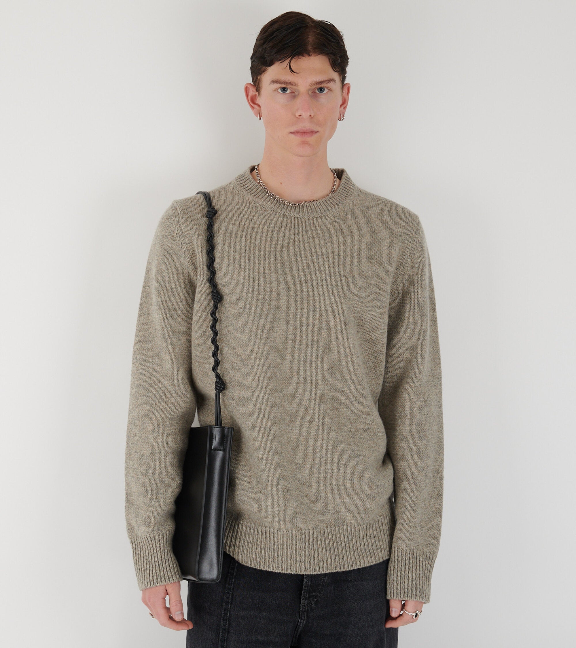 Relaxed Wool Knit Beige/Grey