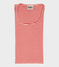 101 Rib Fine Stripe Ecru/Red