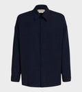 Tropical Wool Shirt Dark Navy