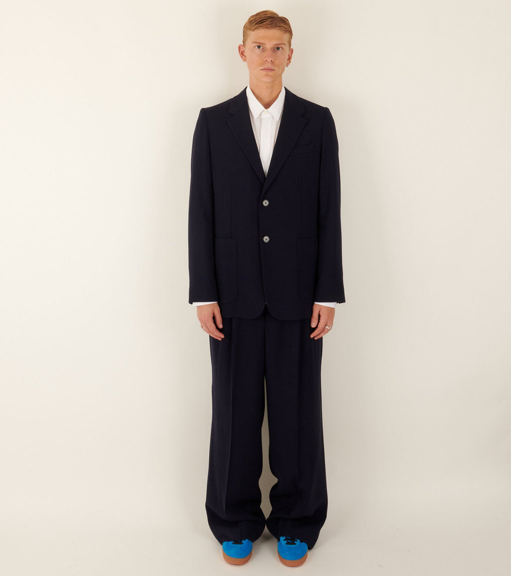 Straight Fit Trousers Night Blue