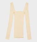 Emma Square Neck Top Ecru