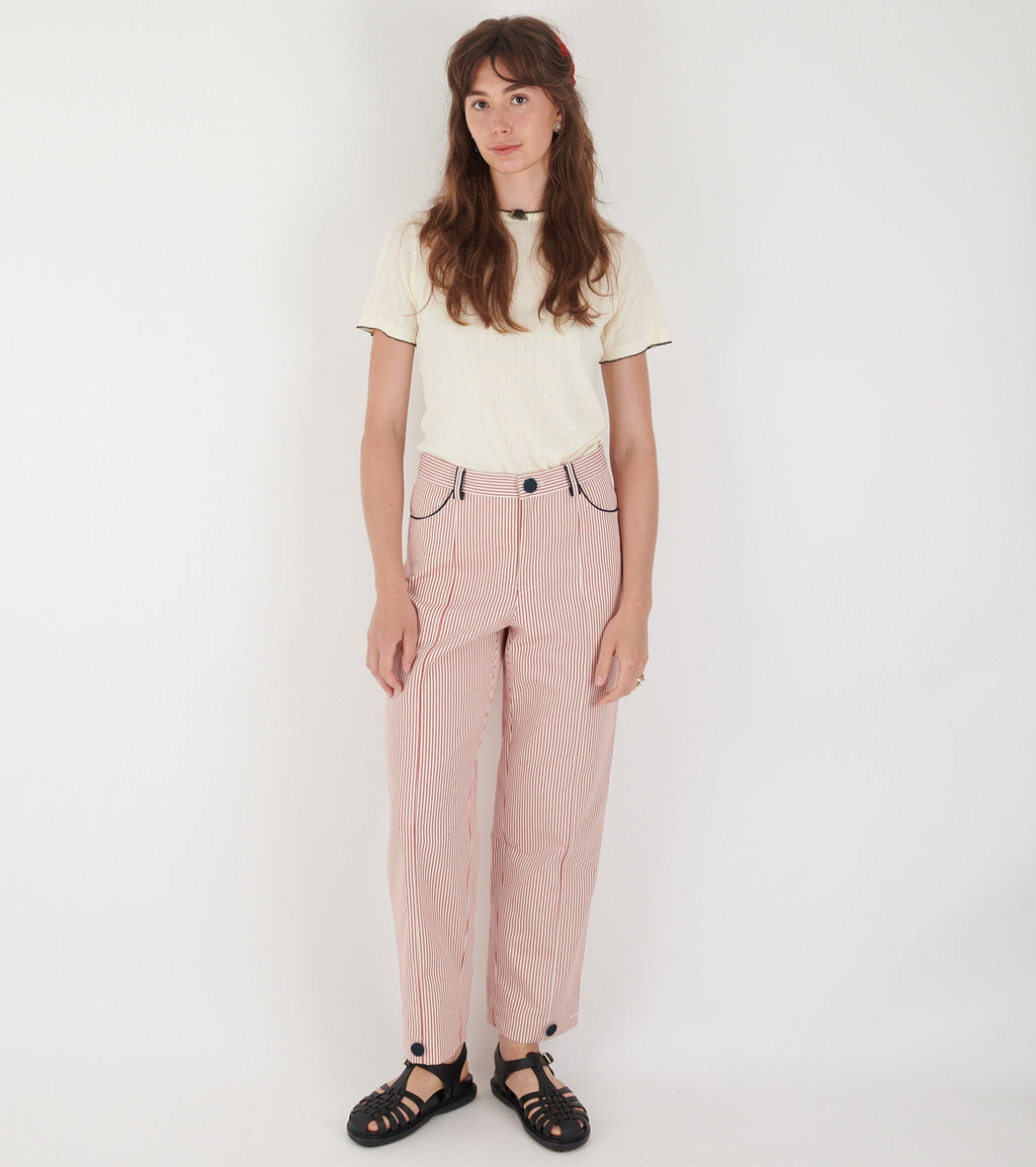 Emma Pants Red/White Stripe