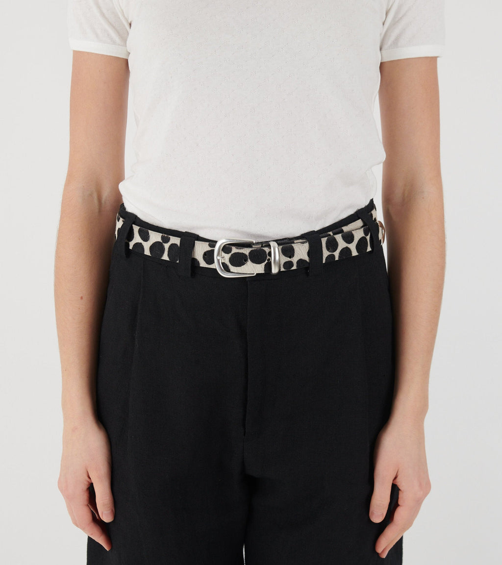 Dr. X Adams M2428 Dalmatian Belt White/Black