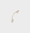 Stellari Diamond R Earring Gold