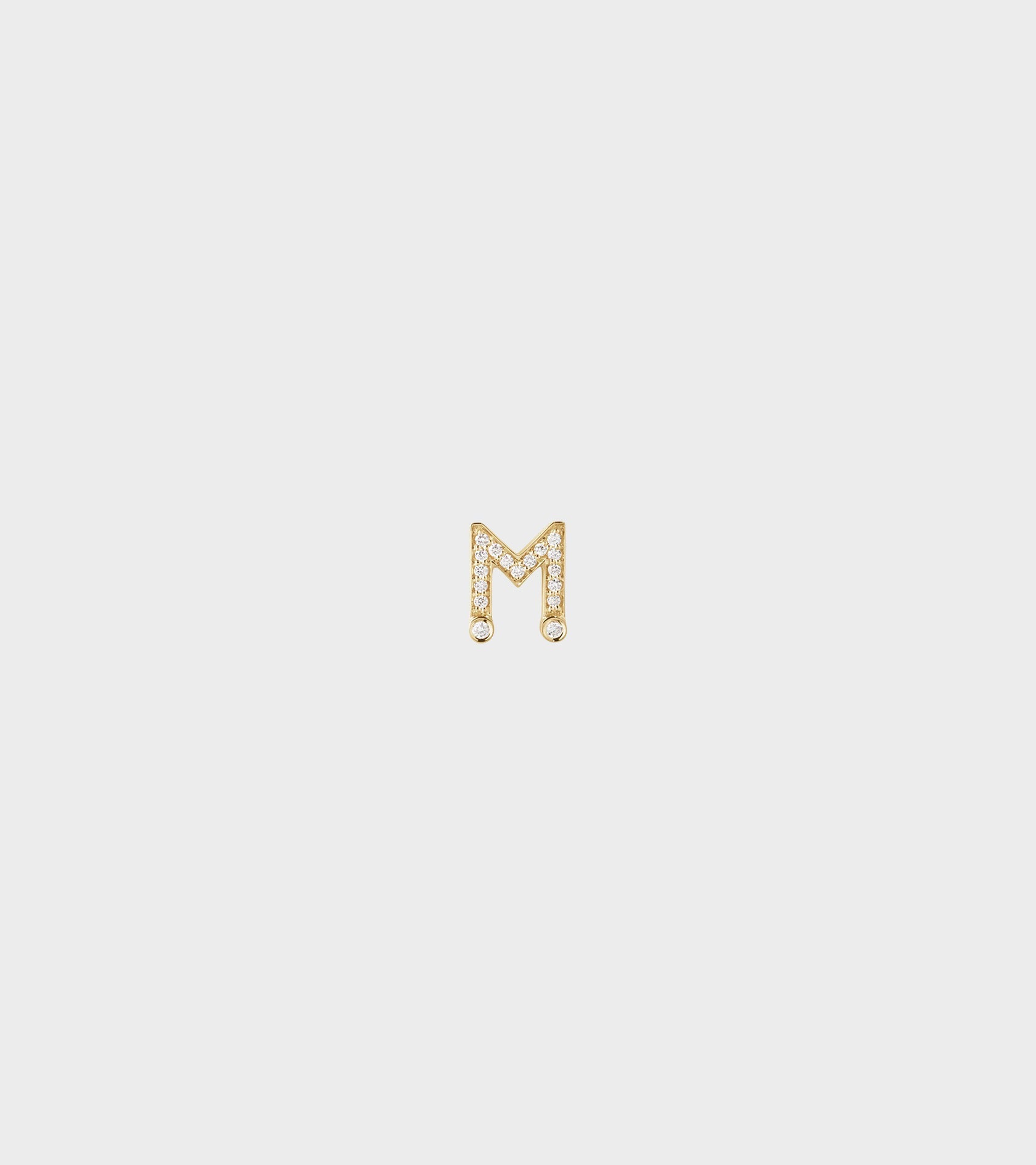 Petite M Earring Gold