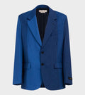 Degrade Pinstripe Wool Blazer Blue Mix