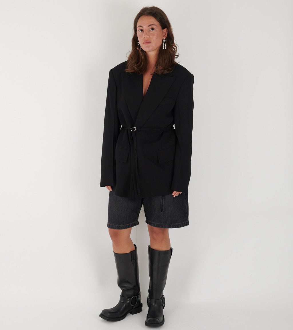 Belted Blazer Black