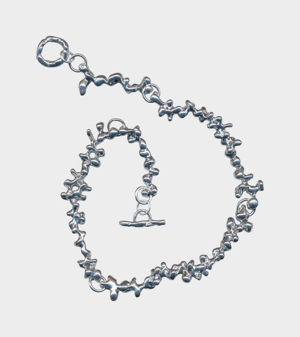 Twisted Current Necklace Silver