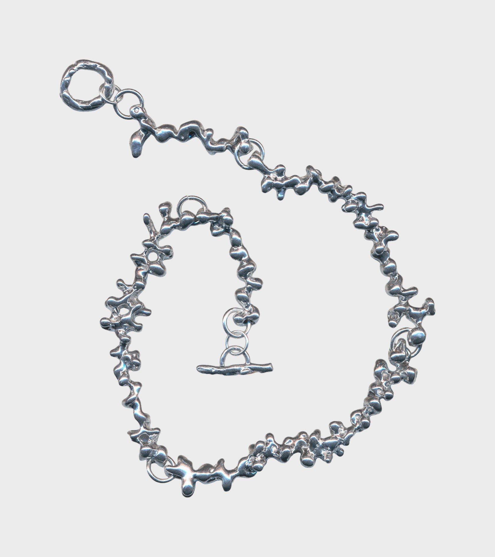 Twisted Current Necklace Silver