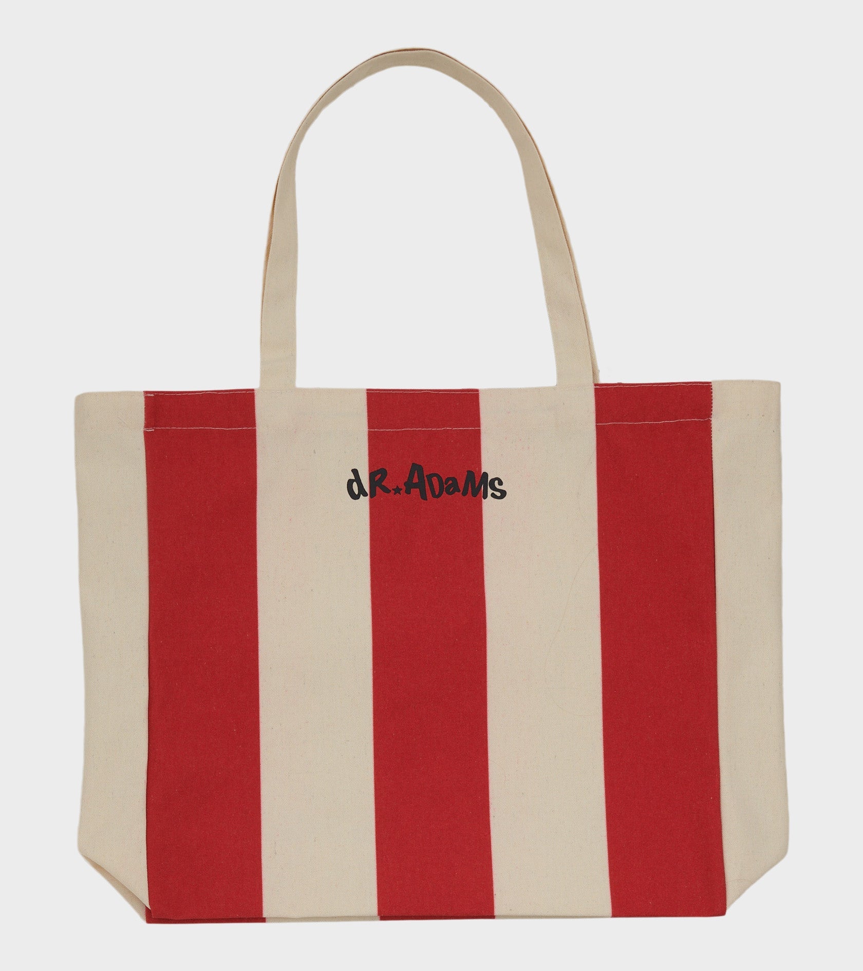 Dr. Adams Striped Tote Natural/Red