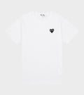 U T-Shirt Black Rhinestone Emblem White