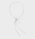 Bow Tie Bolo Necklace Silver