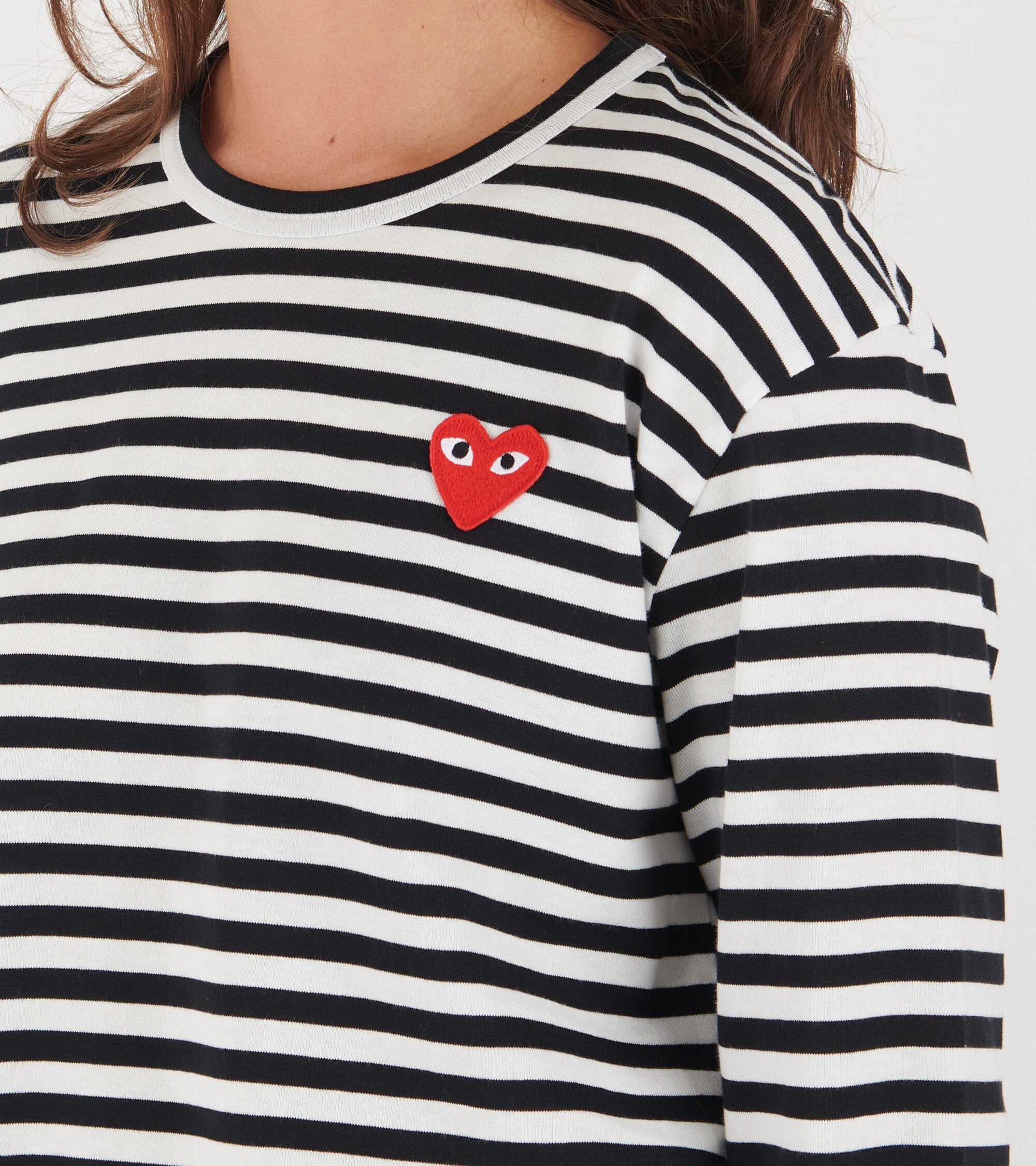 U Striped LS T-shirt Black