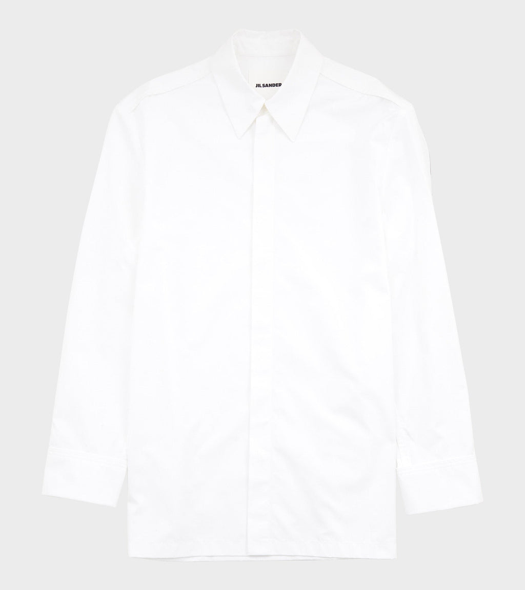 Heavy Organic Poplin Shirt White
