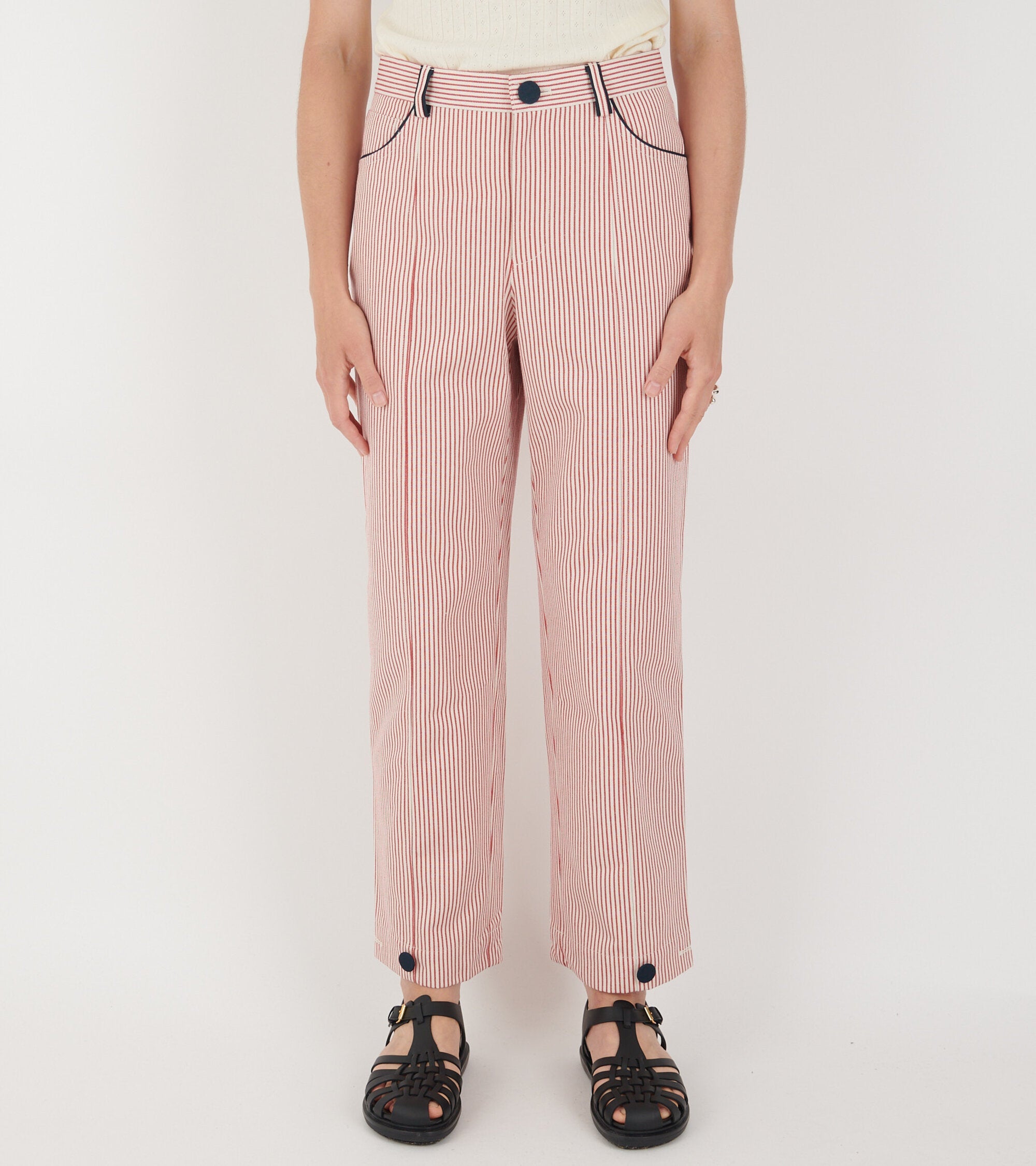 Emma Pants Red/White Stripe