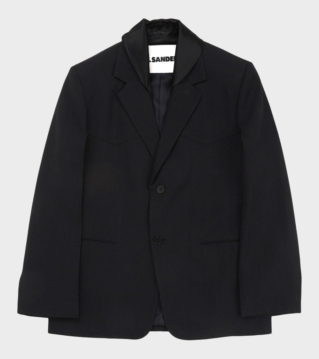 Fluid Silk Blazer Midnight