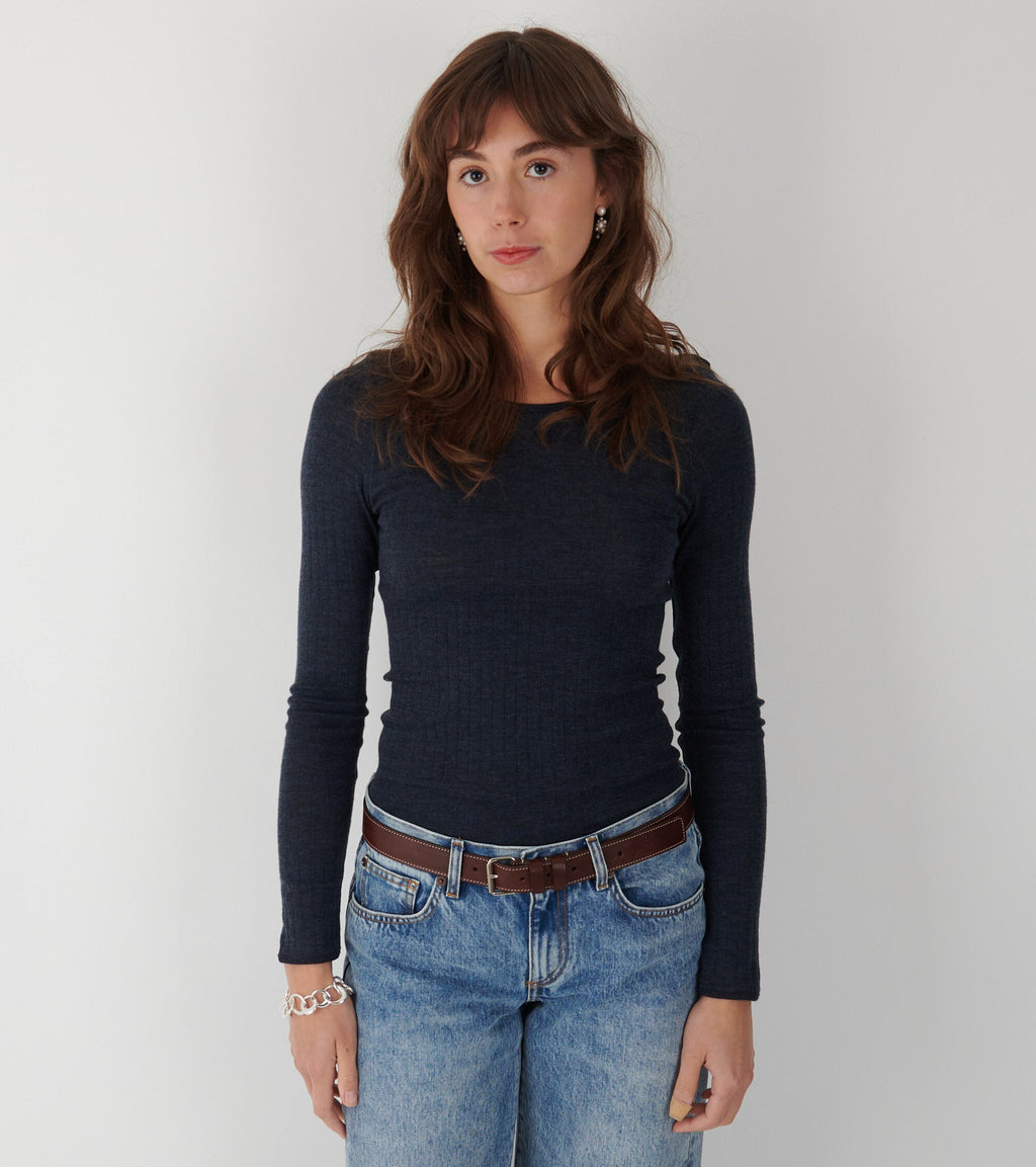 101 Wool Rib Navy