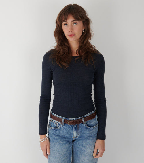 101 Wool Rib Navy