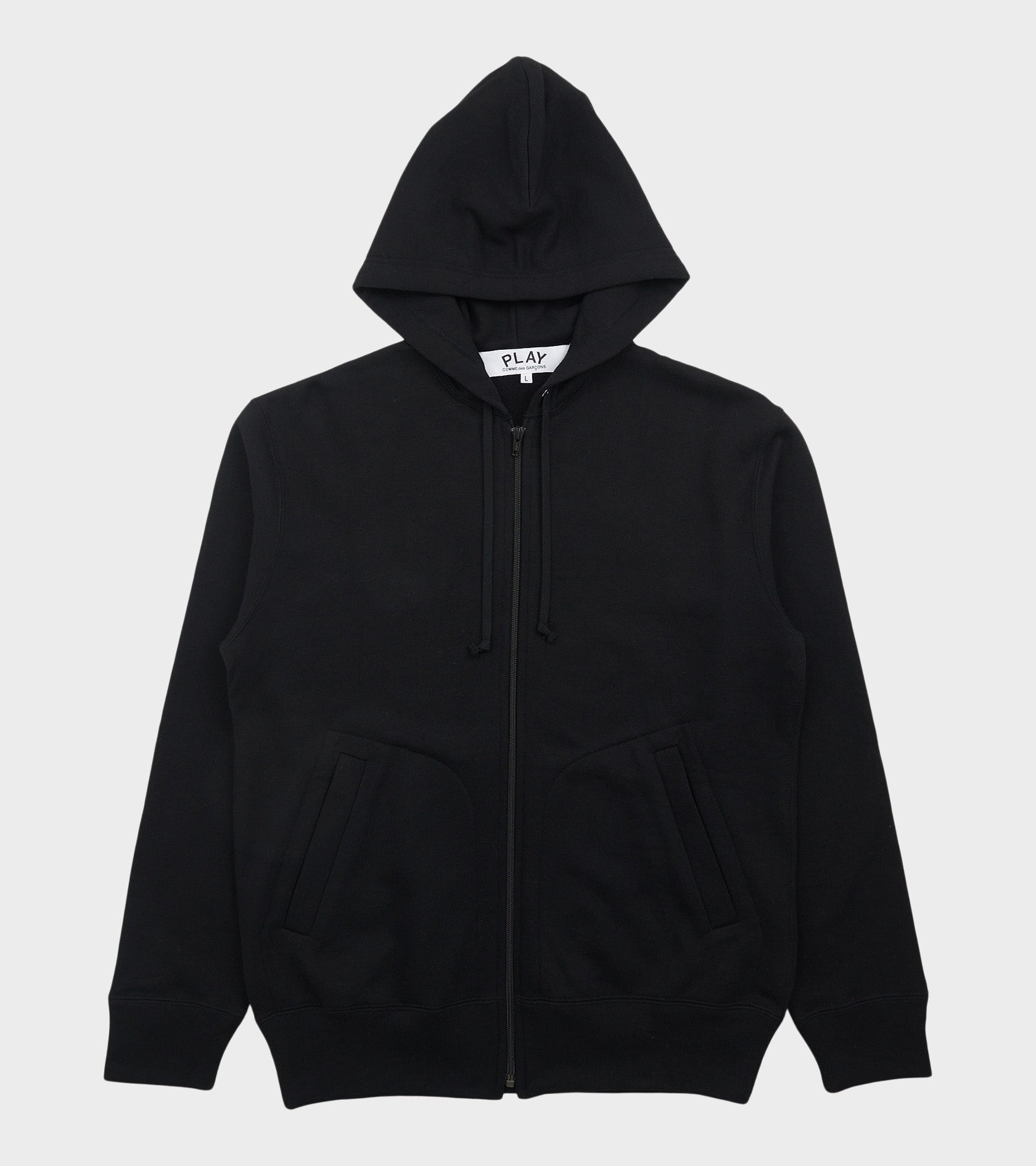 U Backside Red Heart Hoodie Black