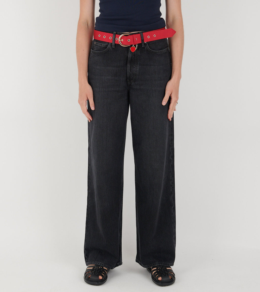 Snoopy Belt Bright Red