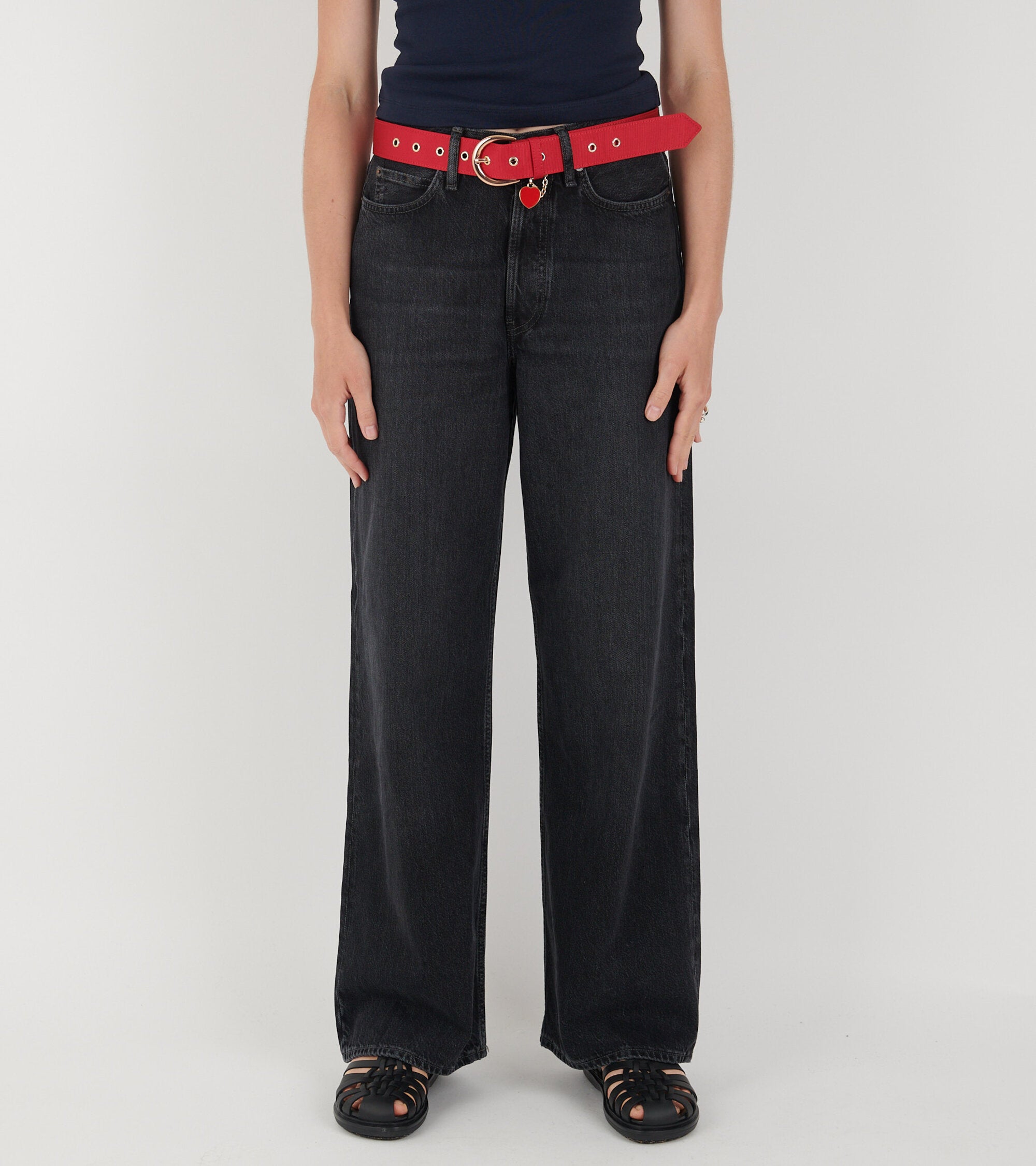 Snoopy Belt Bright Red