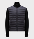 Padded Cashmere Cardigan Black