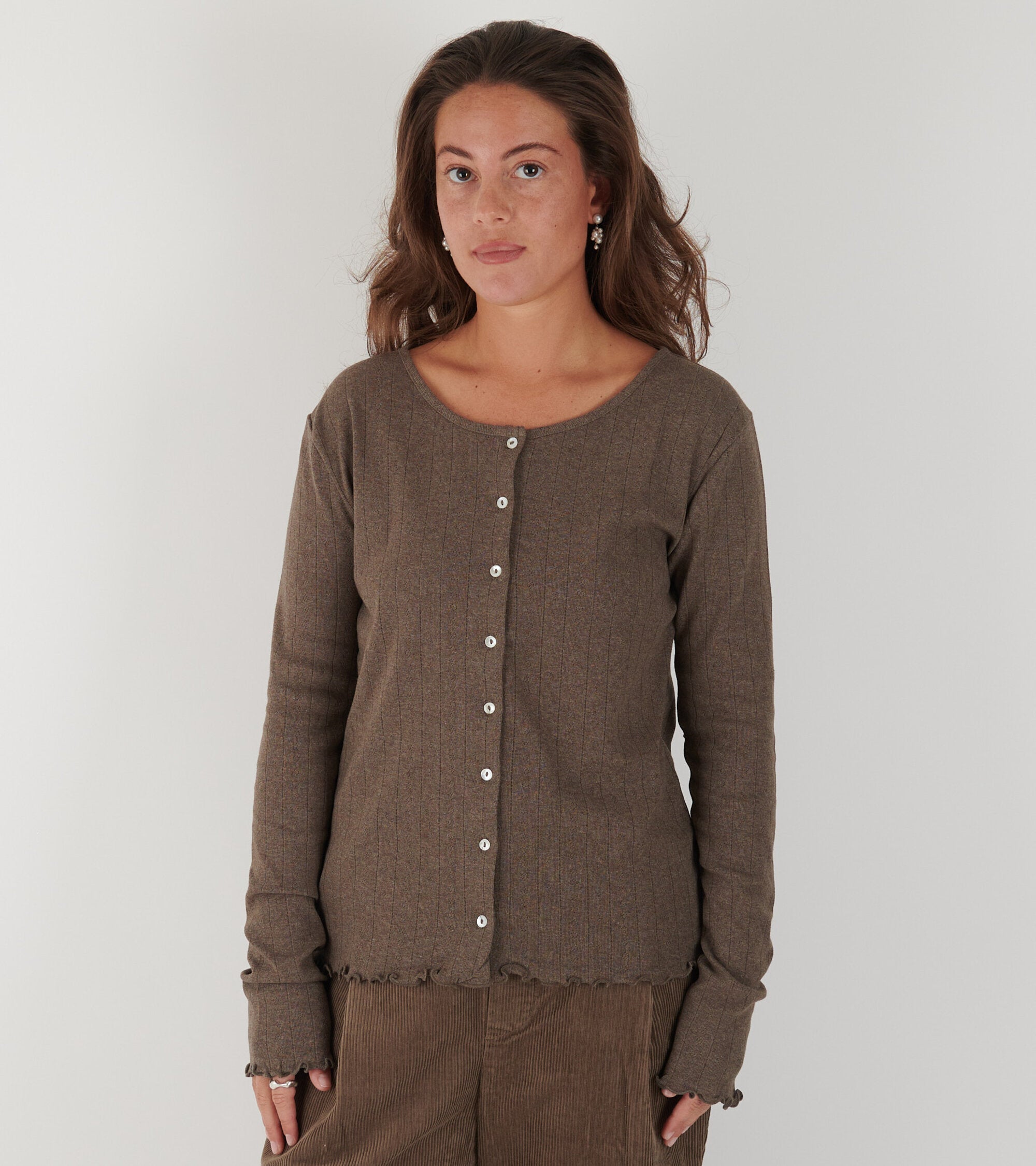 Edie Cardigan Brown Melange