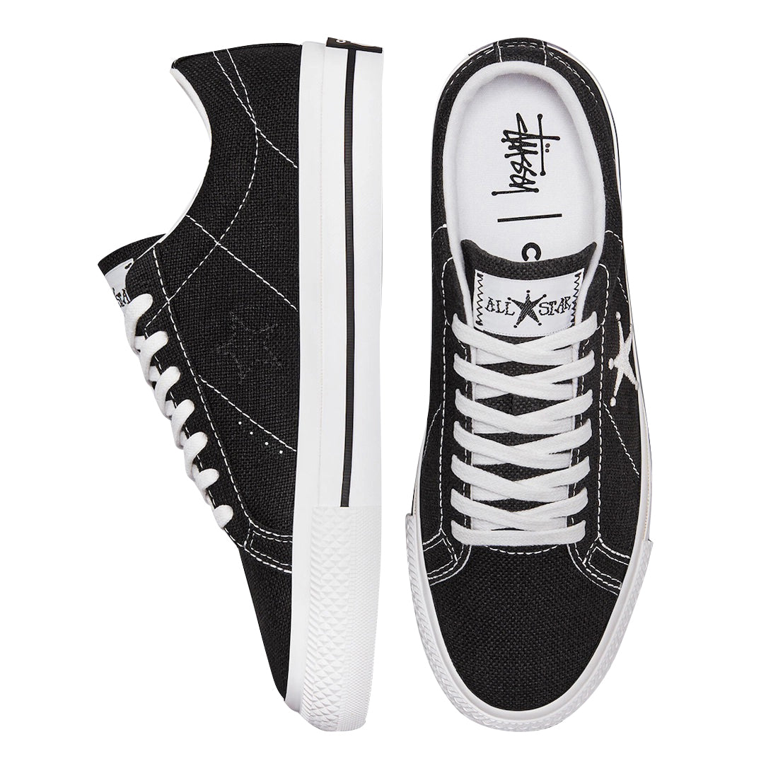 Stussy X Converse One Star Black