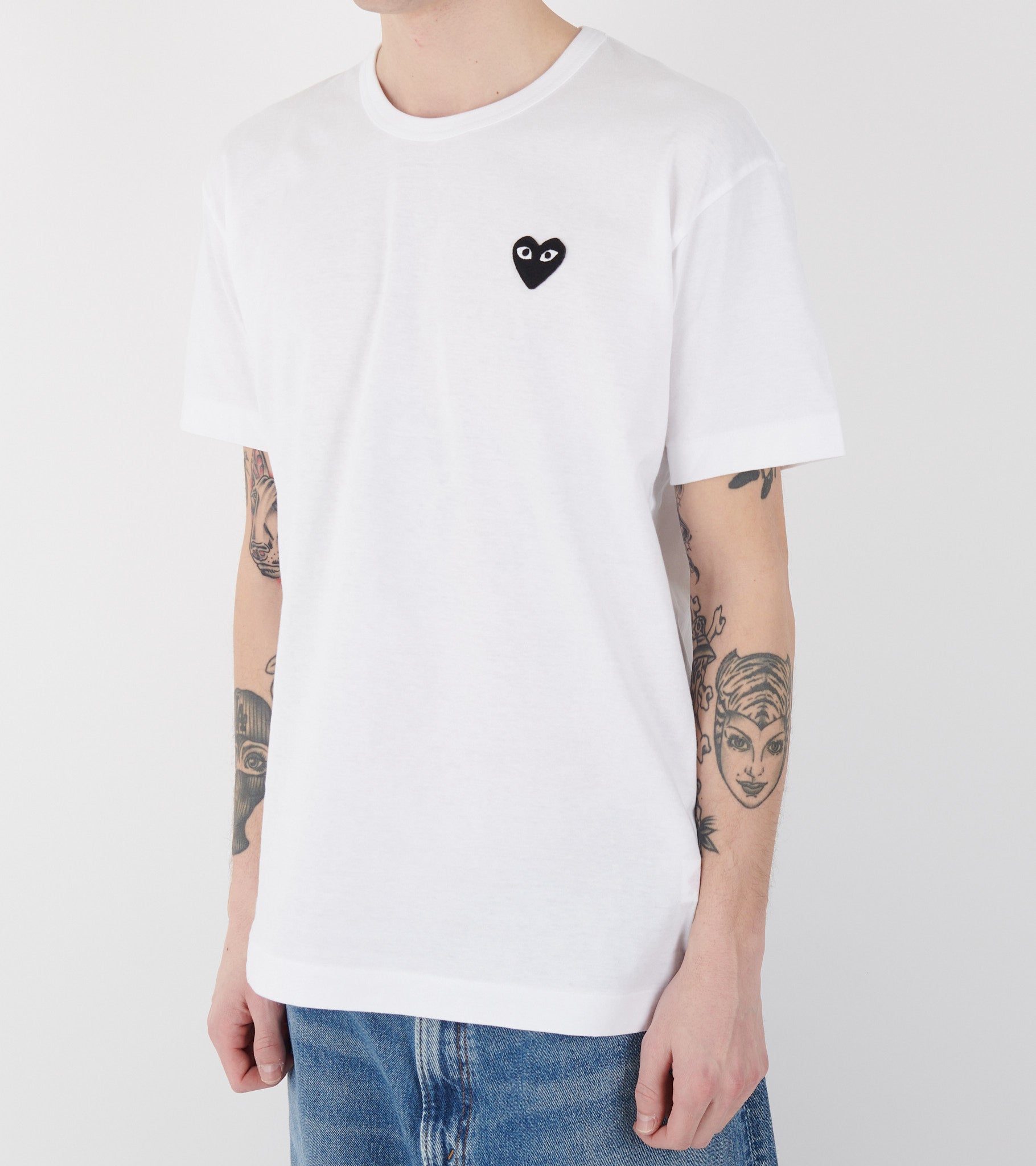 U Black Heart T-shirt White
