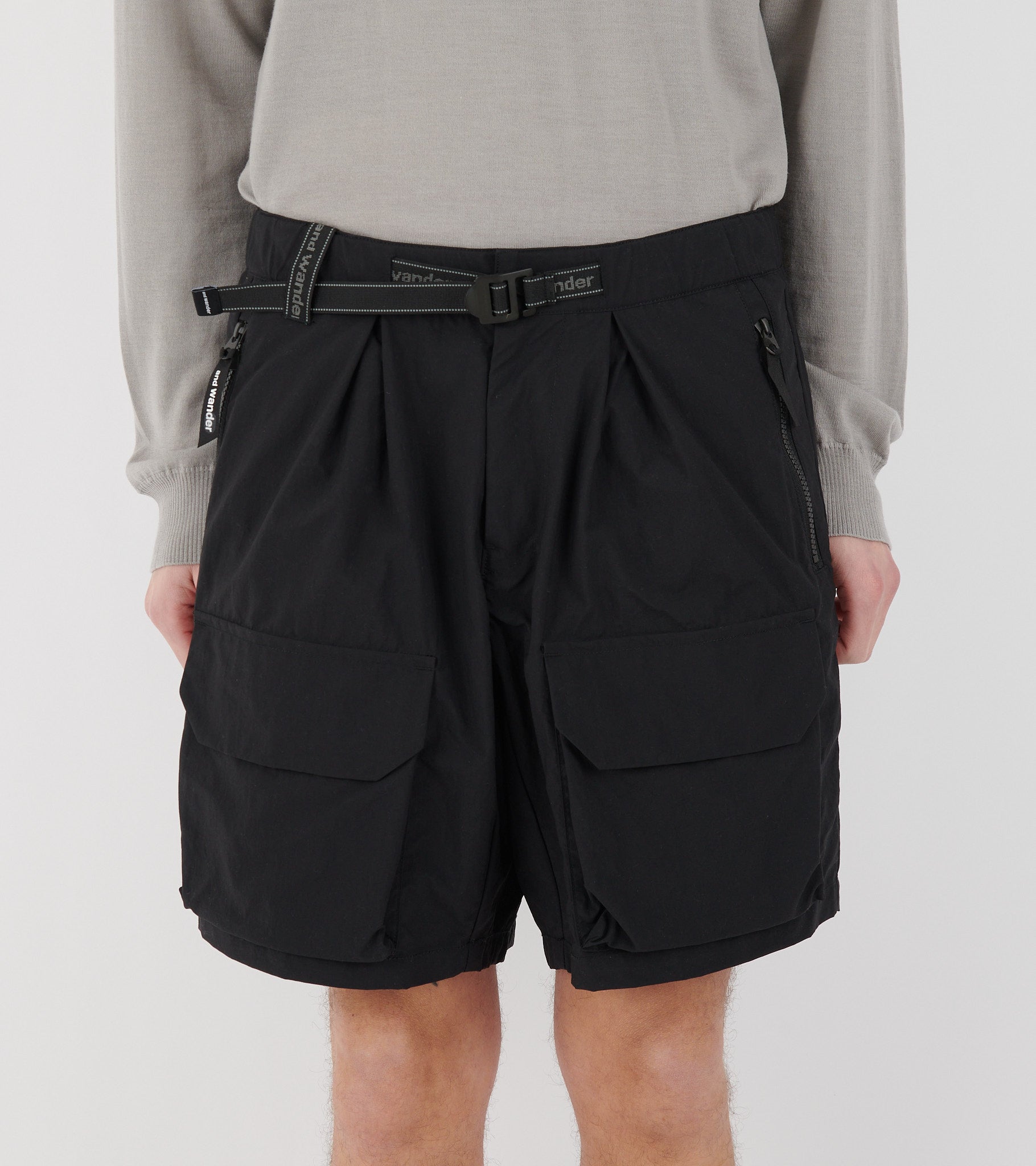 Nylon Twill Shorts Black