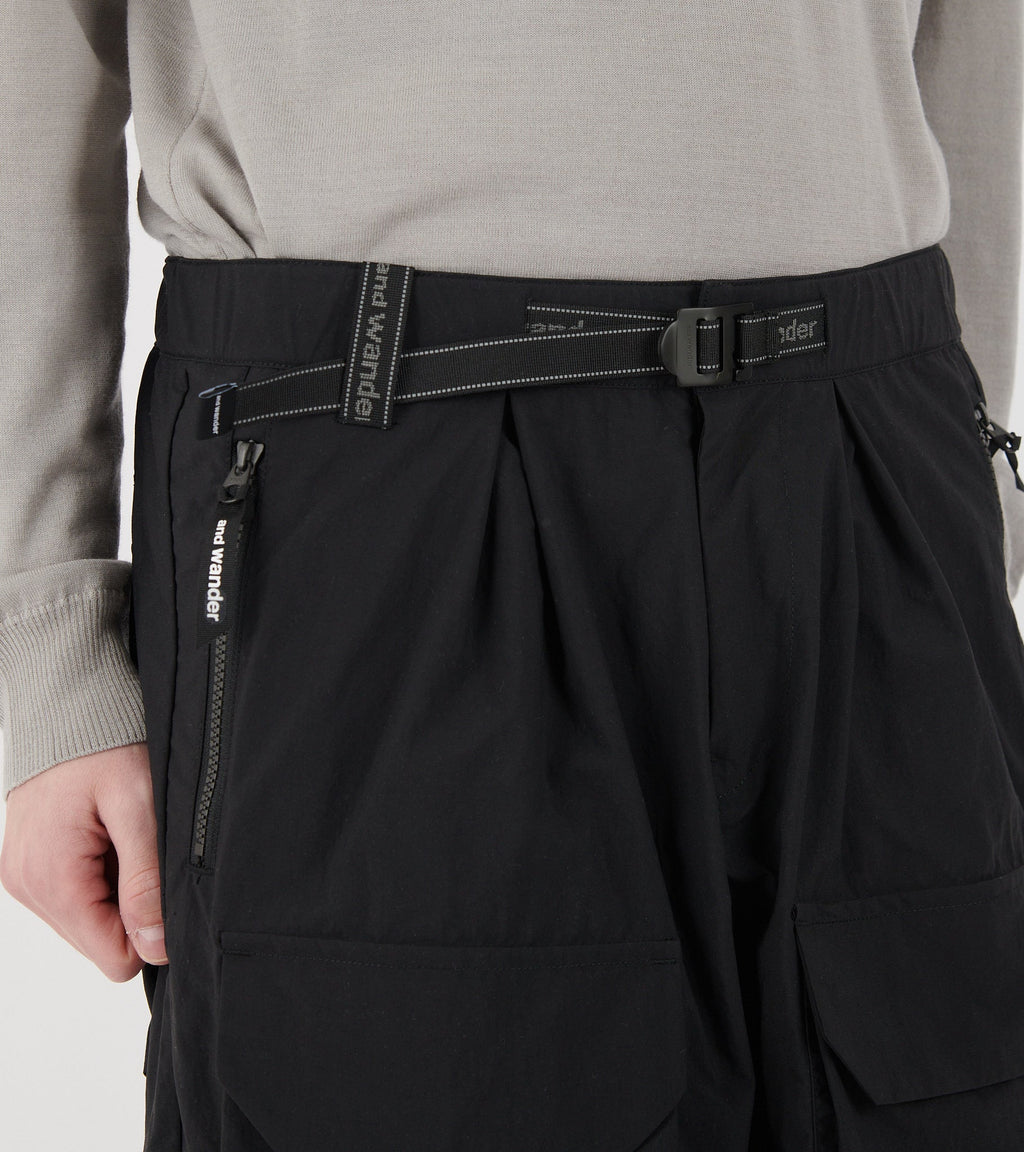 Nylon Twill Shorts Black