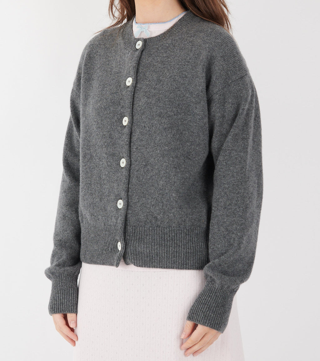 Ada Crewneck Cardigan Derby Grey