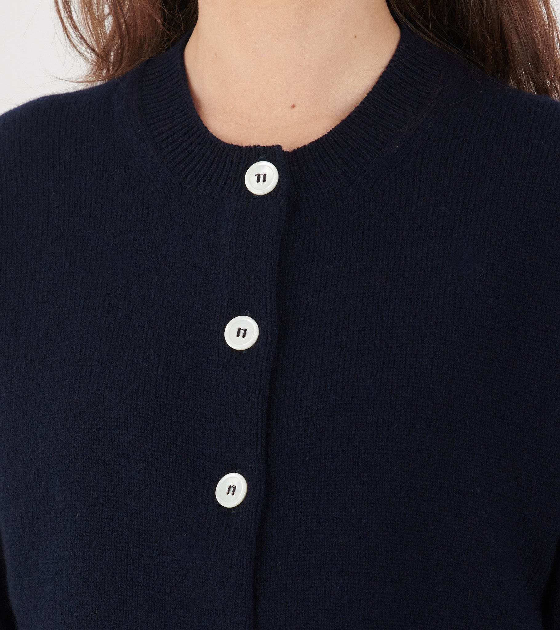 Ada Crewneck Cardigan Navy