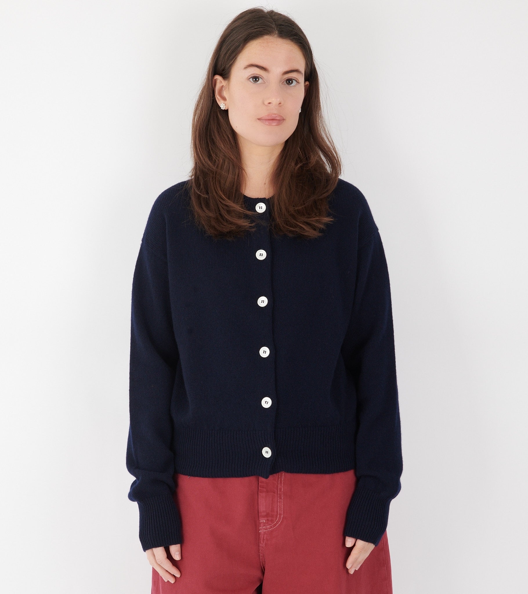 Ada Crewneck Cardigan Navy