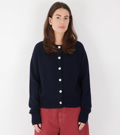 Ada Crewneck Cardigan Navy