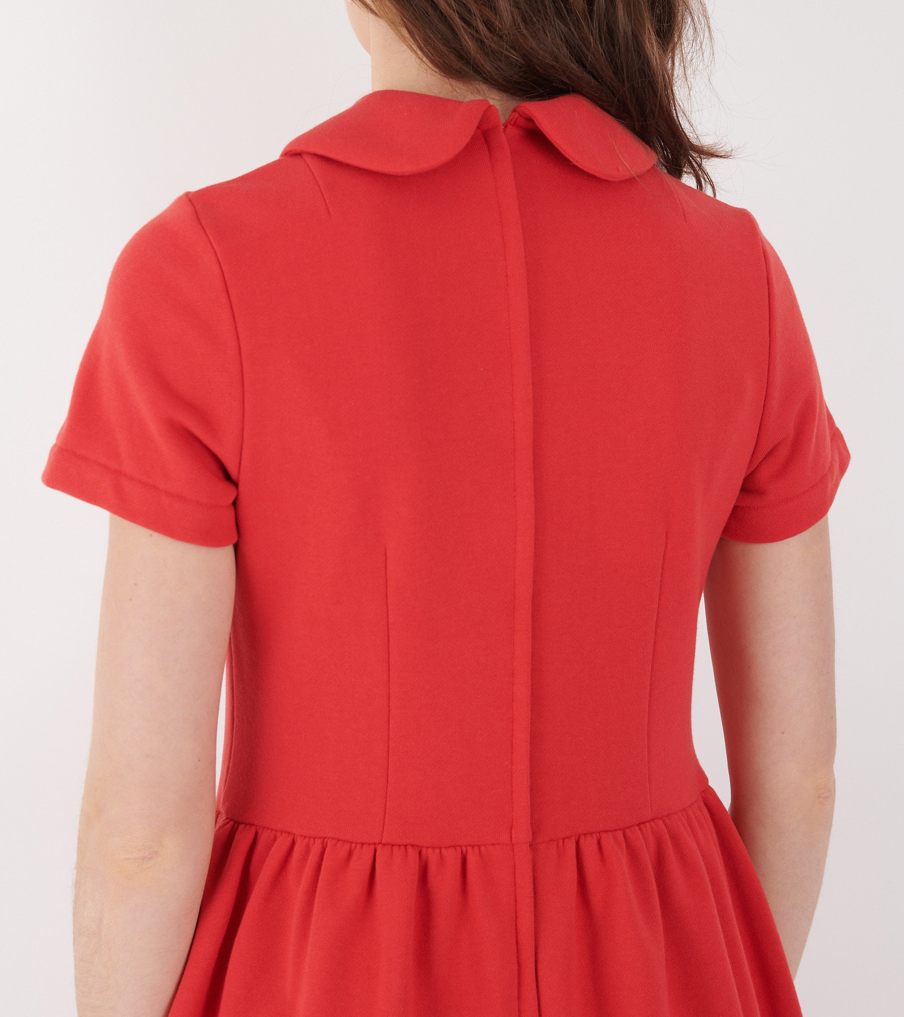 Classic Collar Dress Red