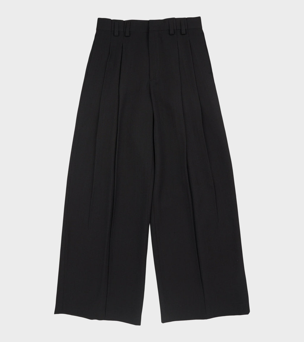 Heavy Wide Trousers Black