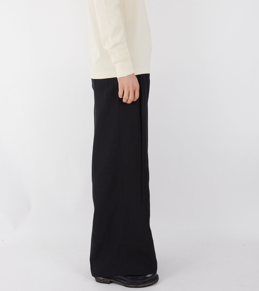 Heavy Wide Trousers Black