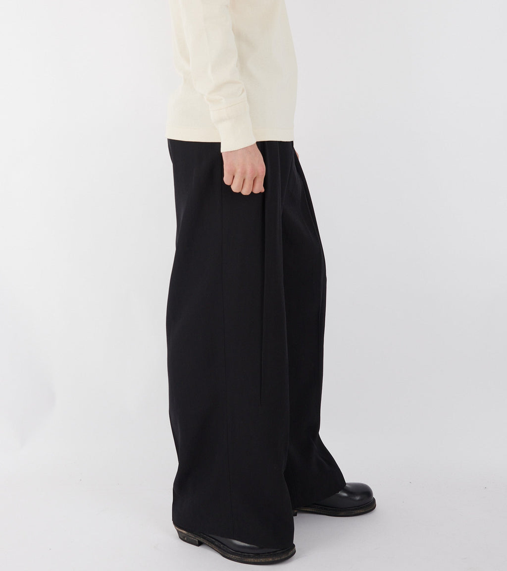 Heavy Wide Trousers Black