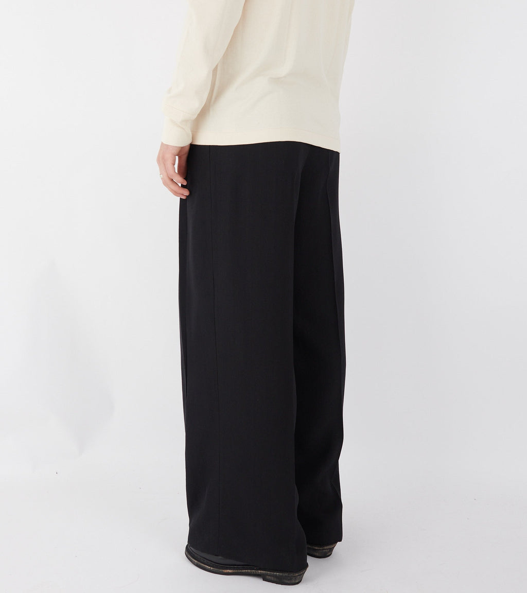 Heavy Wide Trousers Black